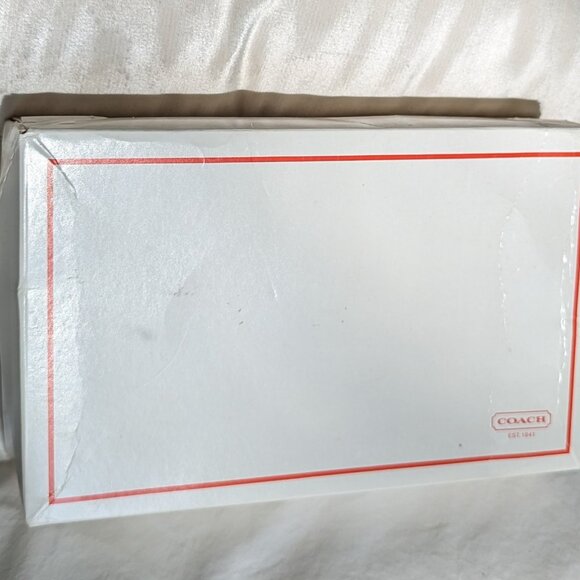 Coach Natural Straw Weave Wristlet Clutch with Gold Trim NWT - Picture 6 of 6